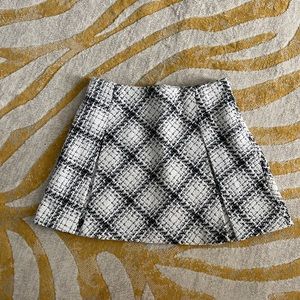 Zara PLEATED Tweed skirt